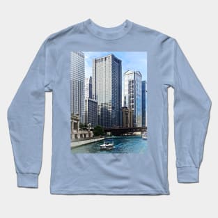 Chicago IL - Chicago River Near Wabash Ave. Bridge Long Sleeve T-Shirt